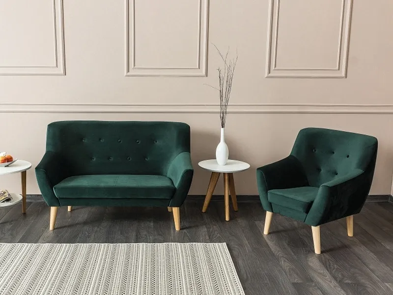 Fotel NORDIC 1 Velvet - zielony Bluvel 78