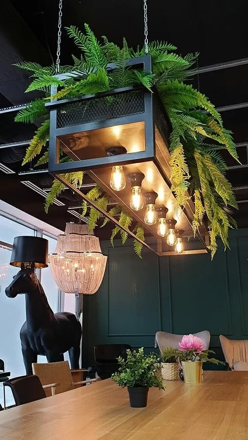 Lampa wisząca/kwietnik SEMIRA 180 INDUSTRIAL - czarny