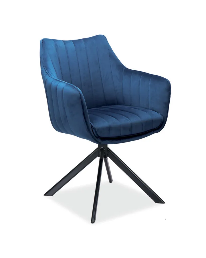 tkanina Bluvel 86 Krzesło obrotowe welurowe AZALIA Velvet - granatowy Bluvel 86