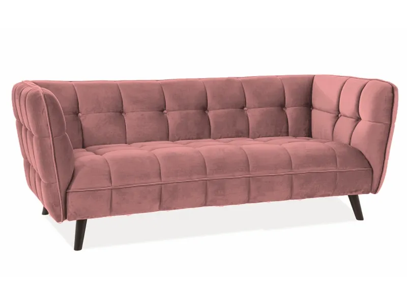 tkanina Bluvel 52 Sofa CASTELLO 3 Velvet - róż antyczny Bluvel 52