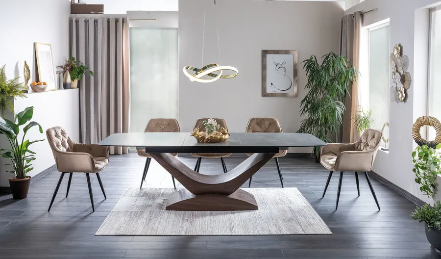 Krzesło welurowe pikowane CHERRY Velvet - beż Bluvel 28