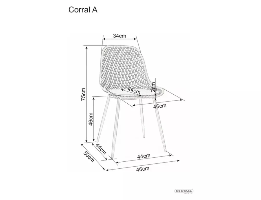 Krzesło z tworzywa CORRAL A - czarny