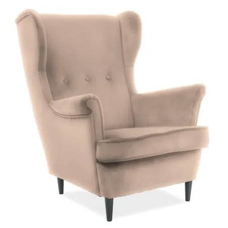 tkanina Bluvel 28 Fotel LORD Velvet - beżowy Bluvel 28
