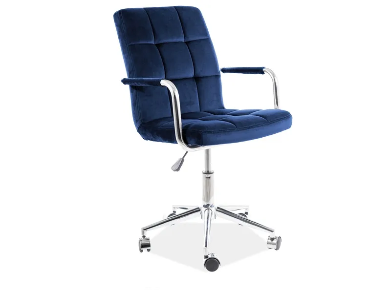 tkanina Bluvel 86 Fotel obrotowy Q-022 Velvet - granatowy Bluvel 86