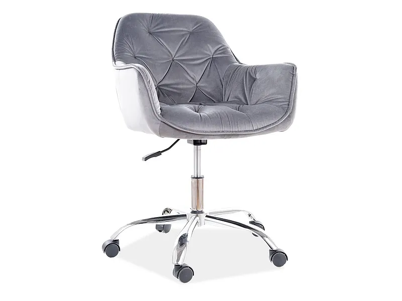 Fotel obrotowy Q-190 Velvet - szary Bluvel 14