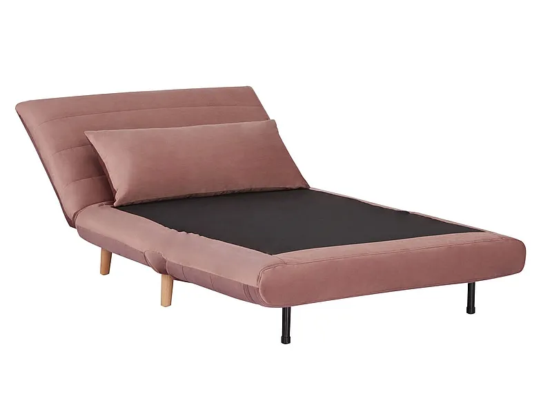 Fotel rozkładany SPIKE Velvet - róż antyczny