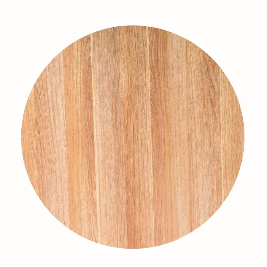 Stół okrągły VASCO LAMINAT 90 cm - dąb/czarny