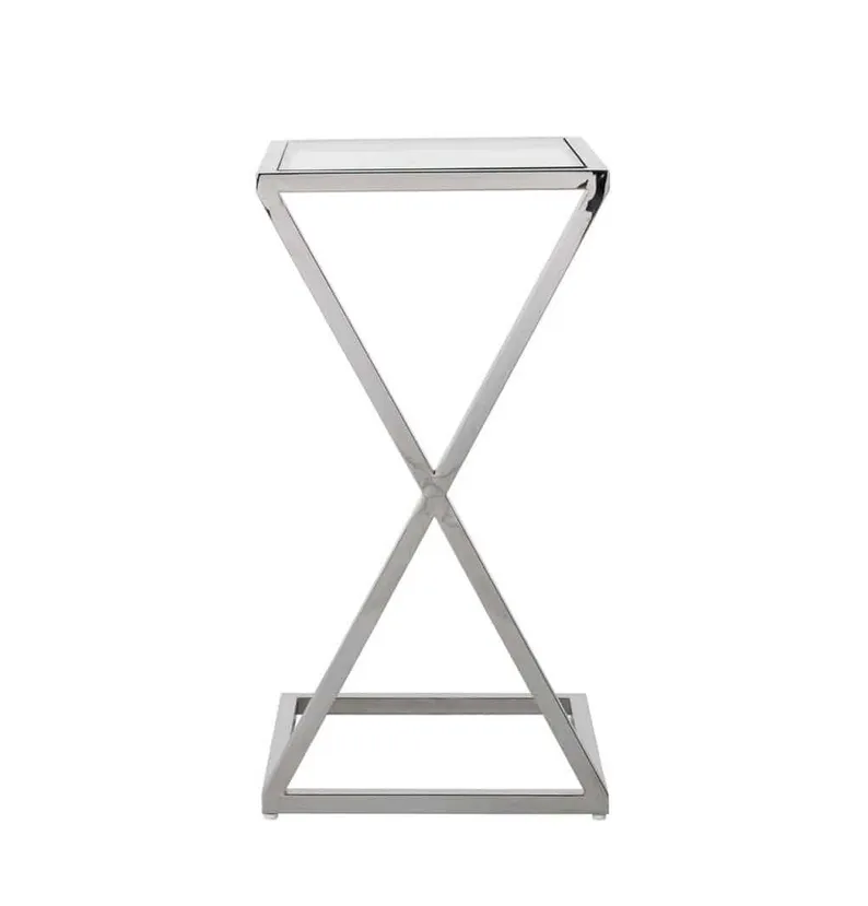 Stolik pomocniczy PARAMOUNT 35x35 - szkło/chrom