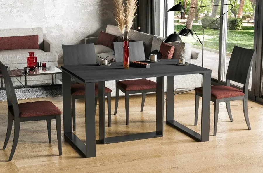 Stół rozkładany BORYS BIS 130/310x90 - ciemny beton