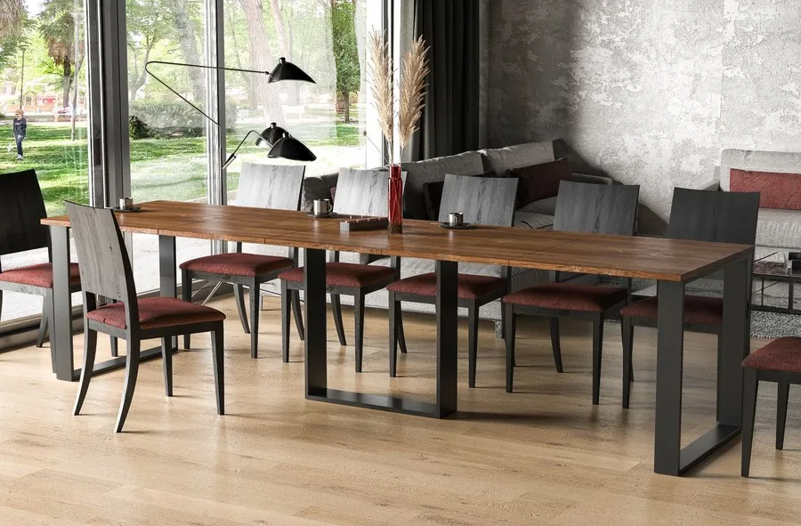 Stół rozkładany BORYS BIS 130/310x90 - dąb stirling