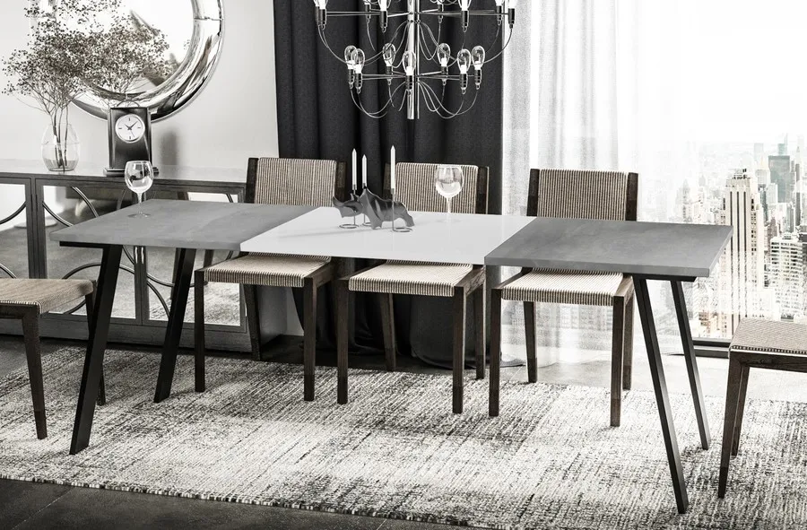 Stół rozkładany LIWIA 130/210x80 - beton