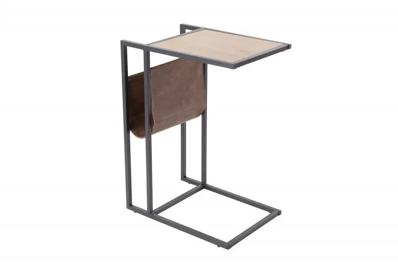 Stolik pomocniczy LOFT 47 cm - dąb/czarny