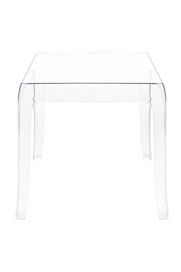 Stolik z tworzywa GHOST 42x42 - transparentny