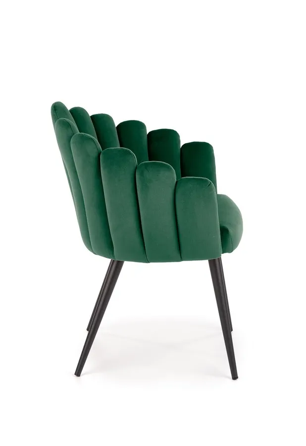 Krzesło K410 velvet - ciemny zielony