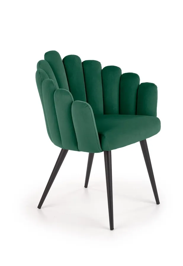 Krzesło K410 velvet - ciemny zielony