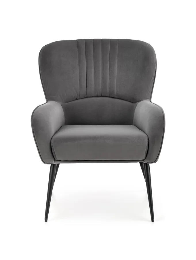 Fotel VERDON - popielaty Bluvel 14