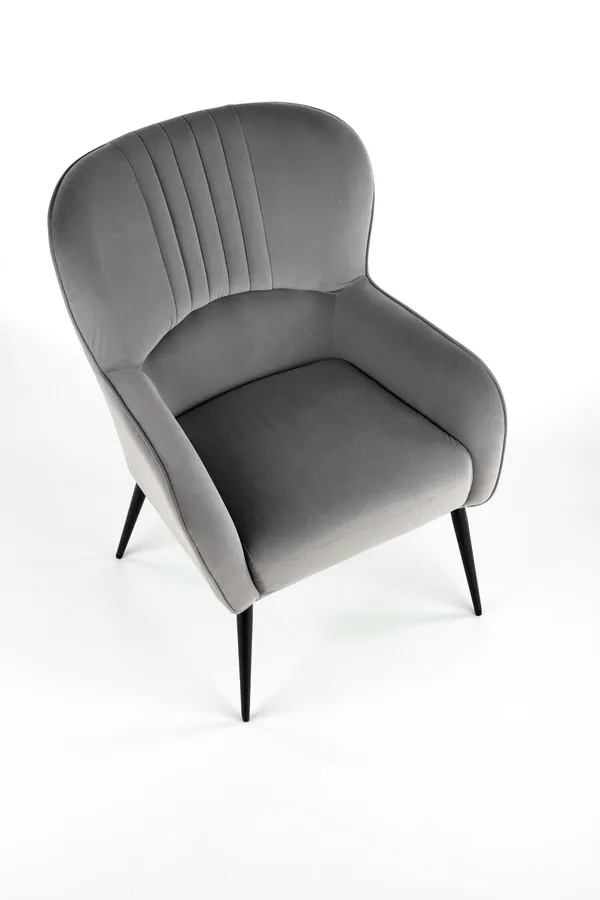 Fotel VERDON - popielaty Bluvel 14