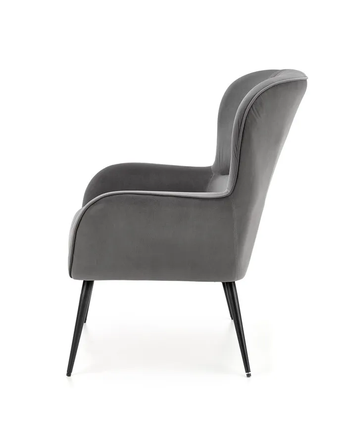 Fotel VERDON - popielaty Bluvel 14