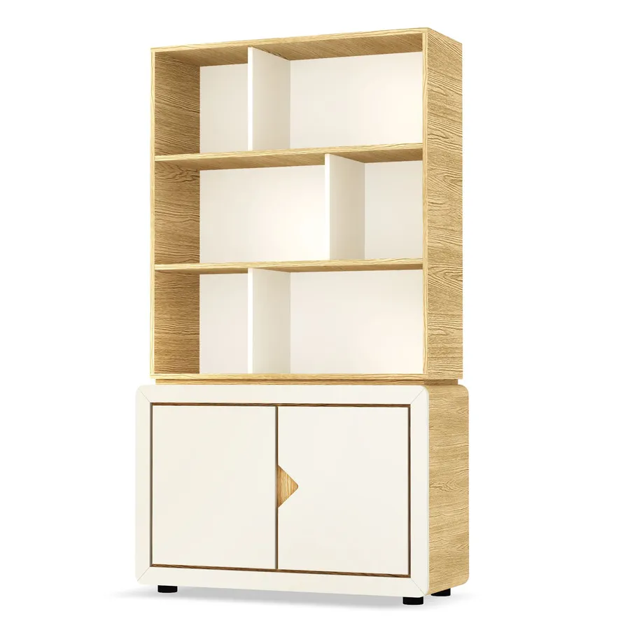 Kredens z kolekcji FRAME - dąb/pomarańczowy