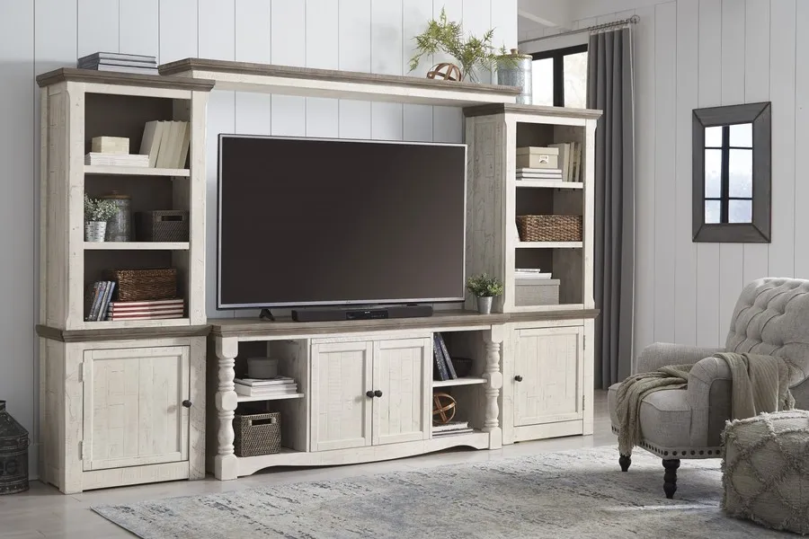 Szafka RTV HAVALANCE W814-30 - biały/brązowy