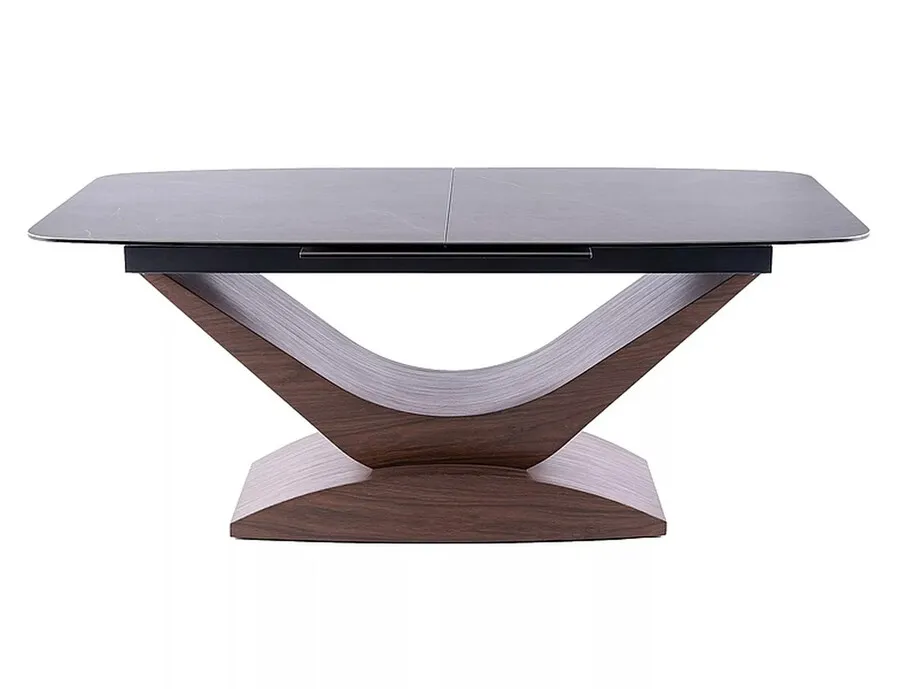 Stół rozkładany DOLCE CERAMIC 180/240x95 - szary/orzech