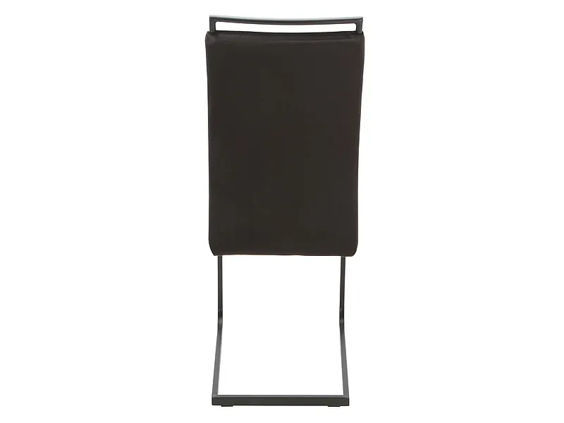 Krzesło na płozie welurowe H441 Velvet - czarny/czarny