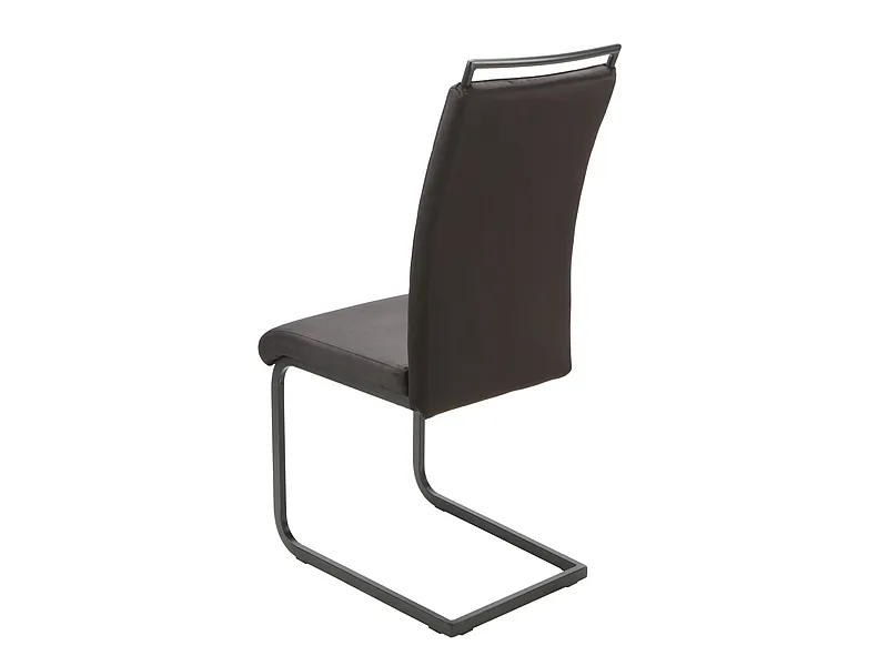 Krzesło na płozie welurowe H441 Velvet - czarny/czarny