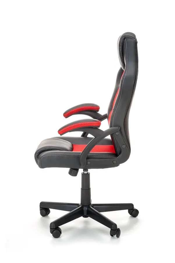 Fotel gabinetowy BERKEL - czarno-czerwony