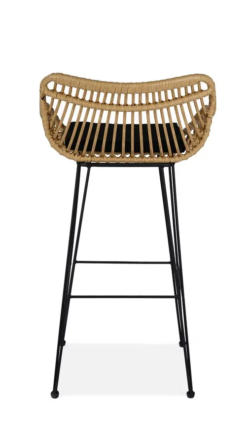 Hoker rattanowy H105 - naturalny/czarny