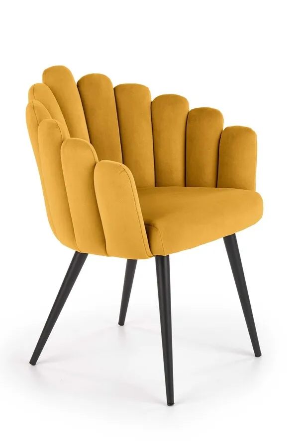 Krzesło K410 velvet - musztardowy