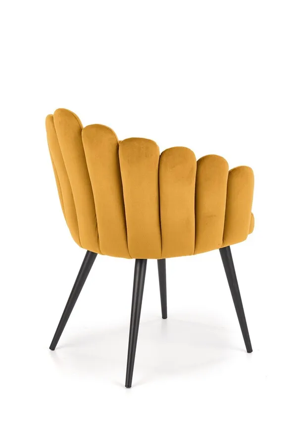 Krzesło K410 velvet - musztardowy