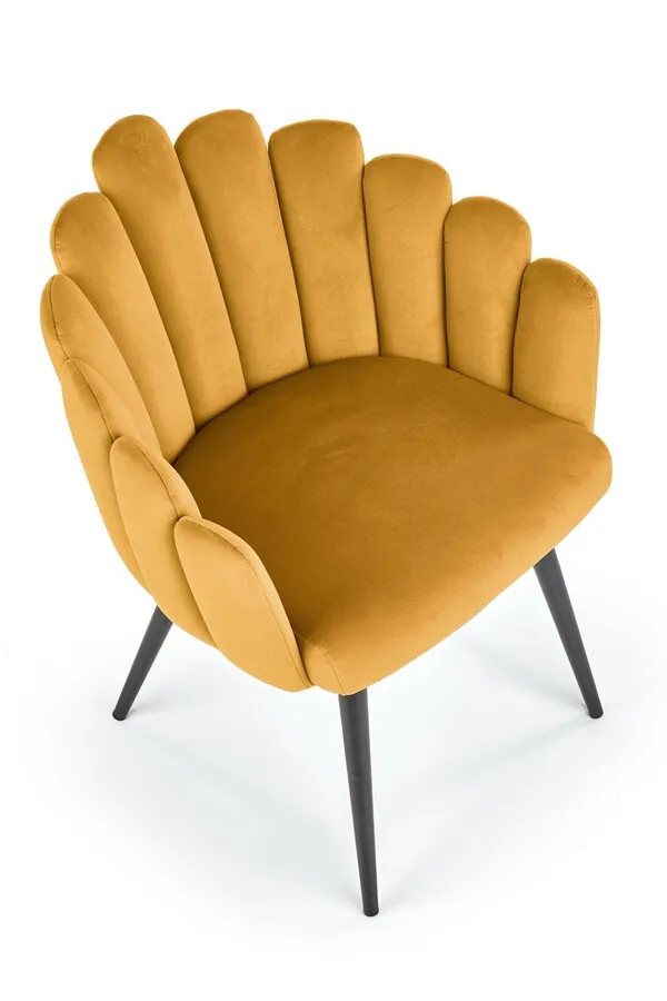 Krzesło K410 velvet - musztardowy