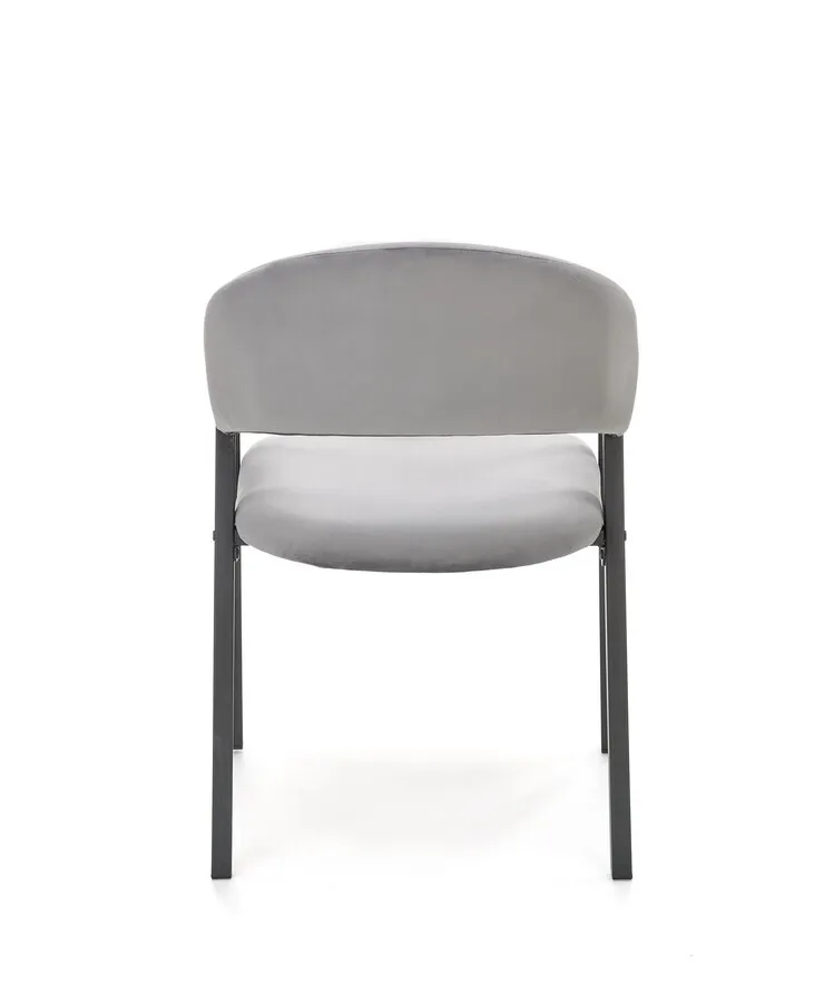 Krzesło welurowe K473 - popielaty