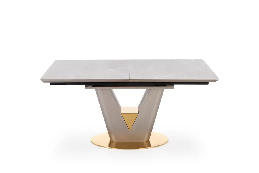 Stół rozkładany VALENTINO 160/220x90 - szary/złoty