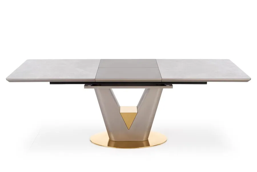 Stół rozkładany VALENTINO 160/220x90 - szary/złoty