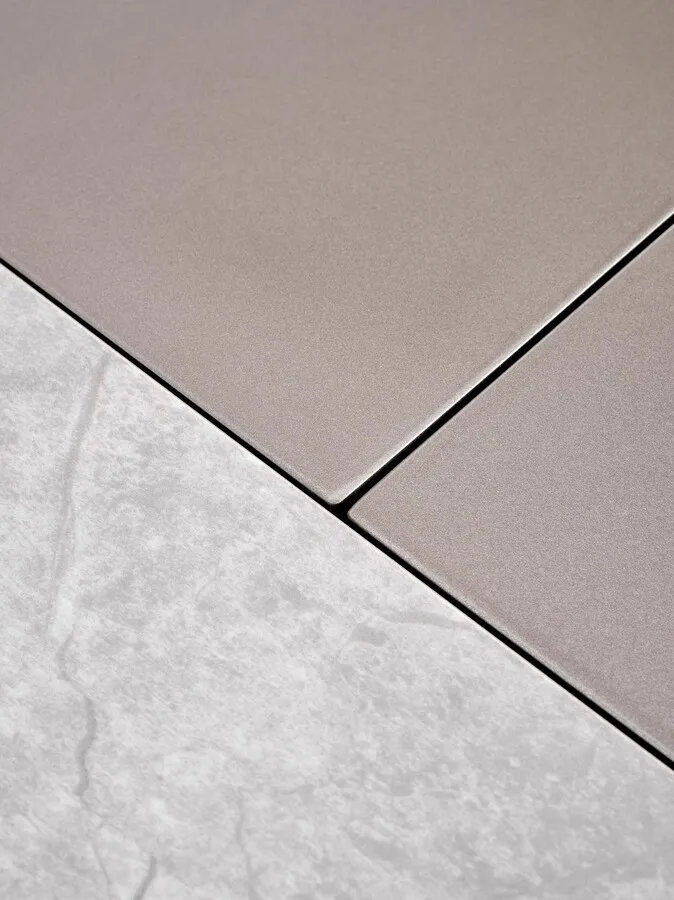 Stół rozkładany VALENTINO 160/220x90 - szary/złoty