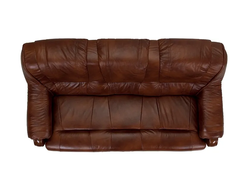 PROMOCJA - Sofa rozkładana PARMA 3F - skóra naturalna