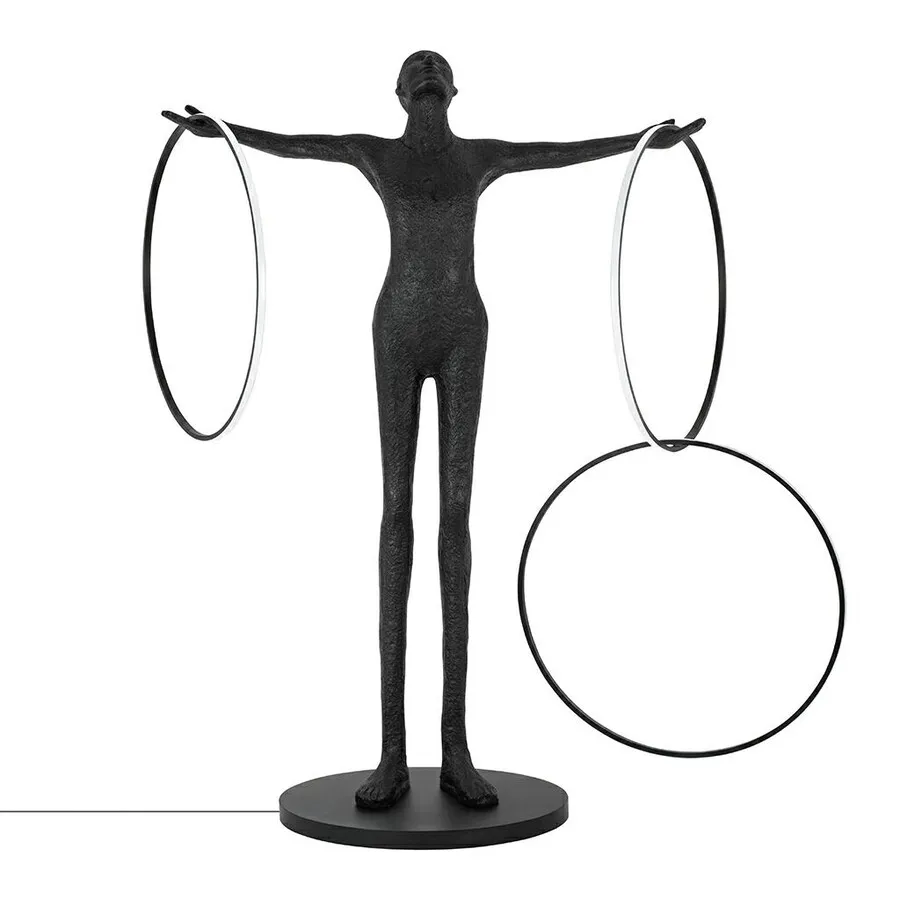 Lampa podłogowa HUMAN CIRCULO - czarny