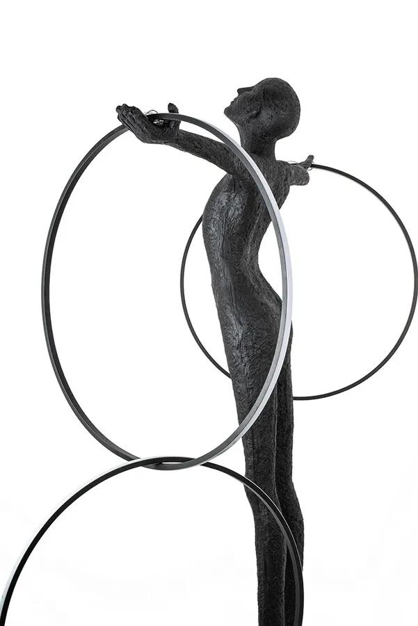 Lampa podłogowa HUMAN CIRCULO - czarny