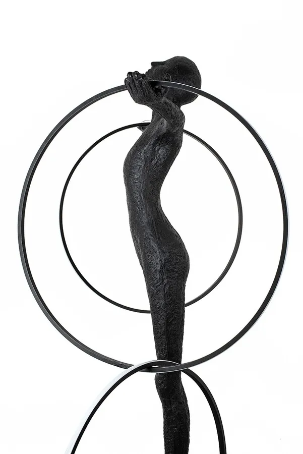 Lampa podłogowa HUMAN CIRCULO - czarny