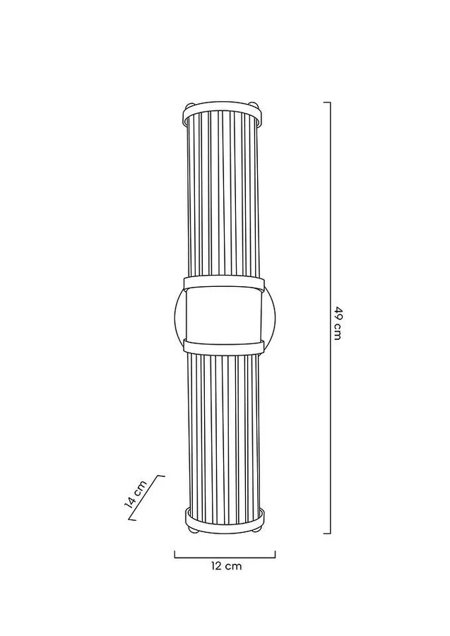 Lampa ścienna PILAR TWIN - złoty