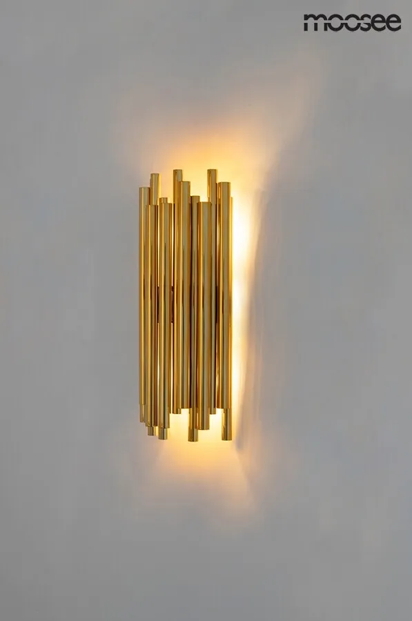 Lampa ścienna TUBO - złoty