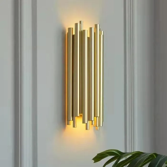 Lampa ścienna TUBO - złoty