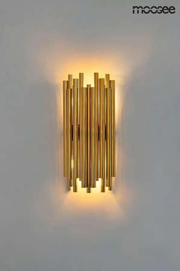 Lampa ścienna TUBO - złoty