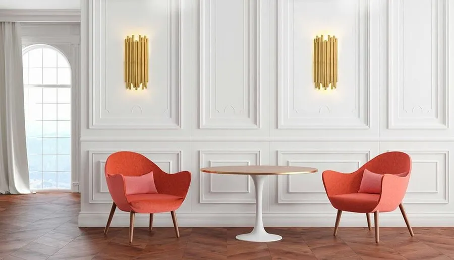 Lampa ścienna TUBO - złoty