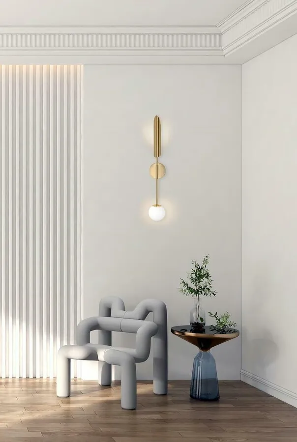Lampa ścienna LUCCA - złoty
