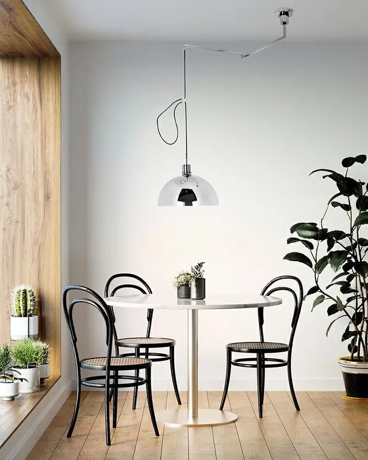 Lampa wisząca ROTA 360 - srebrny chrom