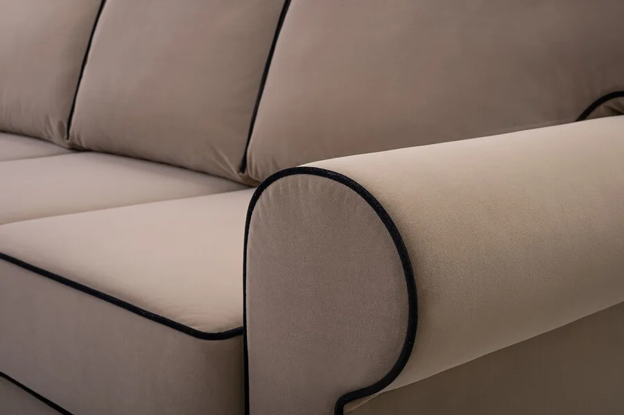 tkanina Matt Velvet 09 + Matt Velvet 99 Sofa rozkładana BETI
