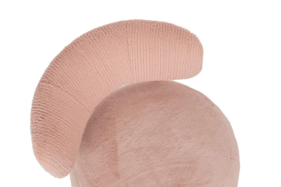 Fotel LOW TEDDY PINK - różowy