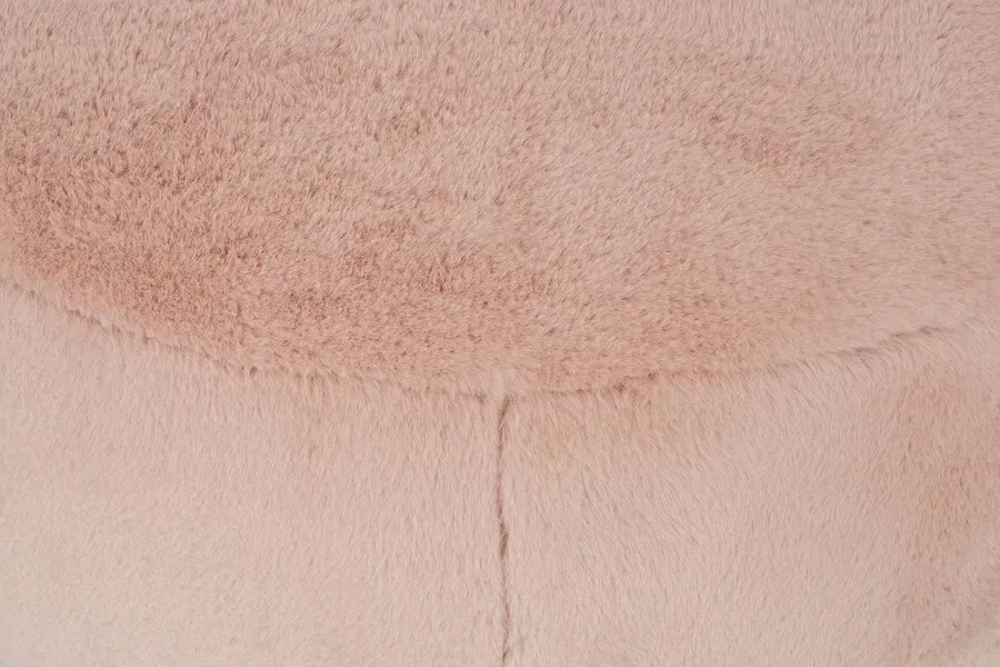 Fotel LOW TEDDY PINK - różowy